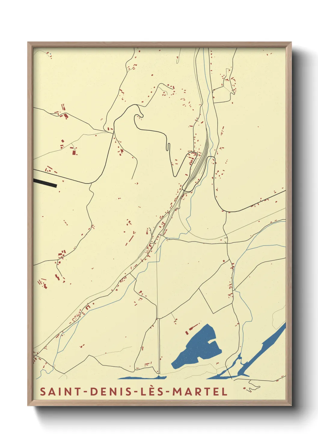 Un poster carteSaint-Denis-lès-Martel