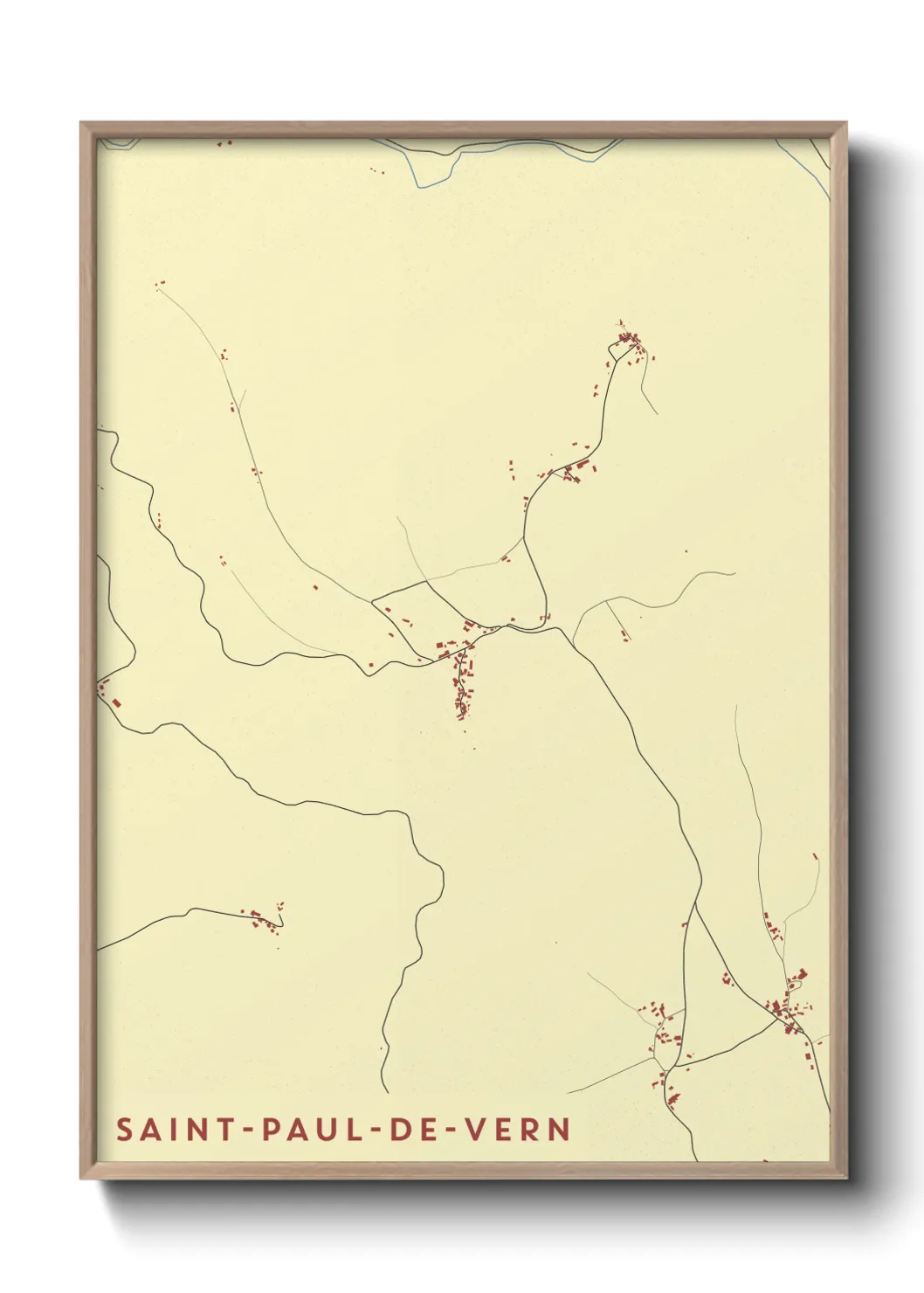 Une affiche de carte sur Saint-Paul-de-Vern