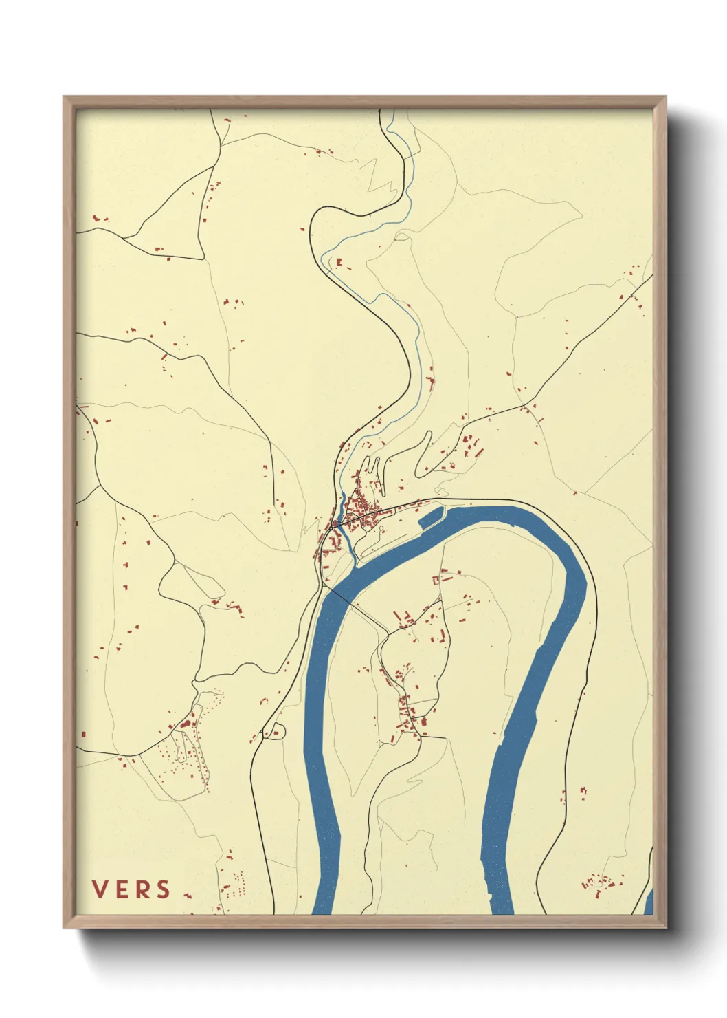 Une affiche de carte sur Vers