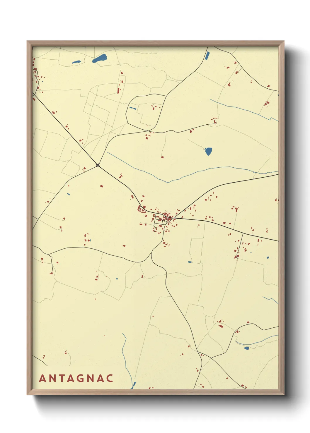 Une affiche de carte sur Antagnac