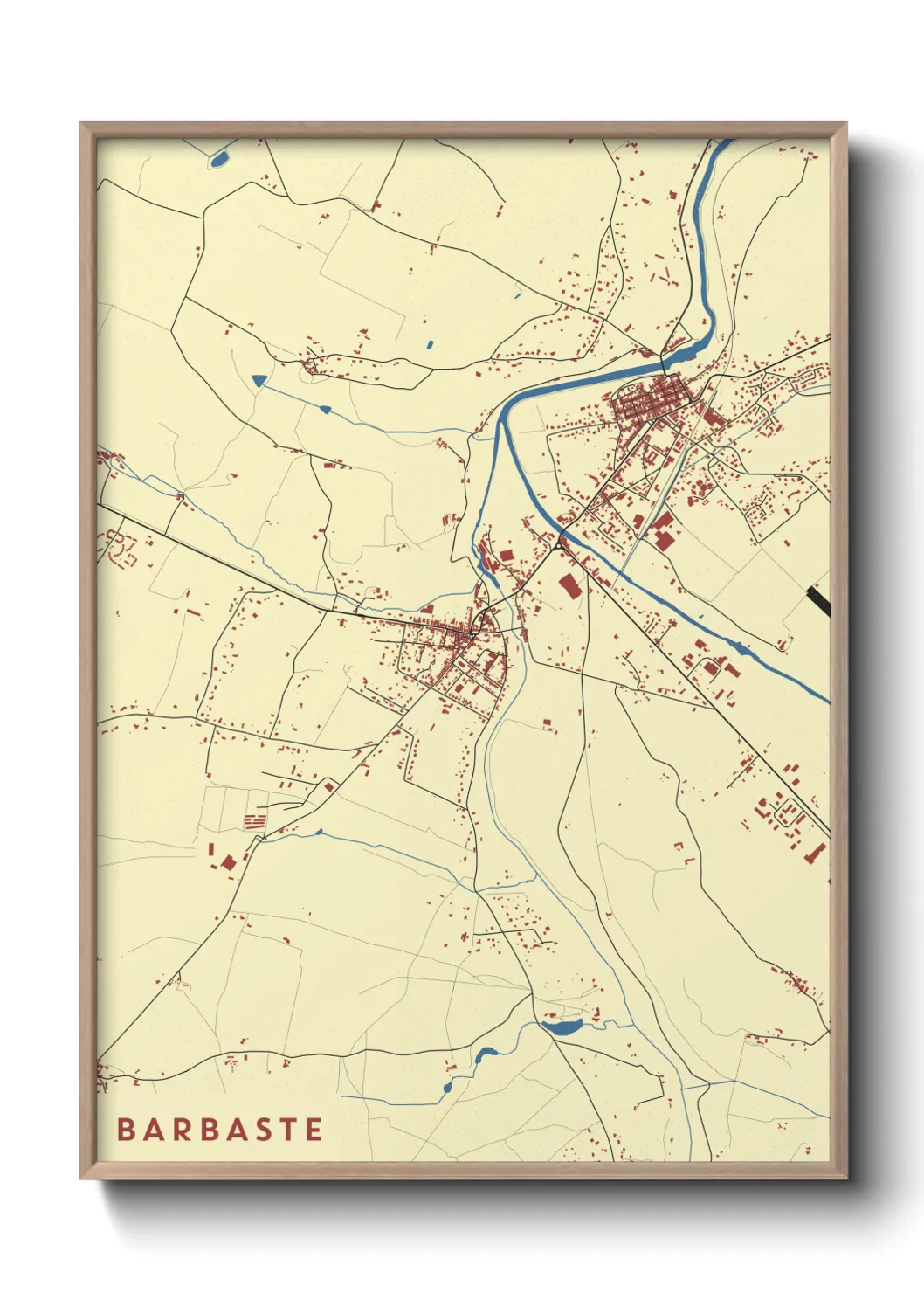 Une affiche de carte sur Barbaste