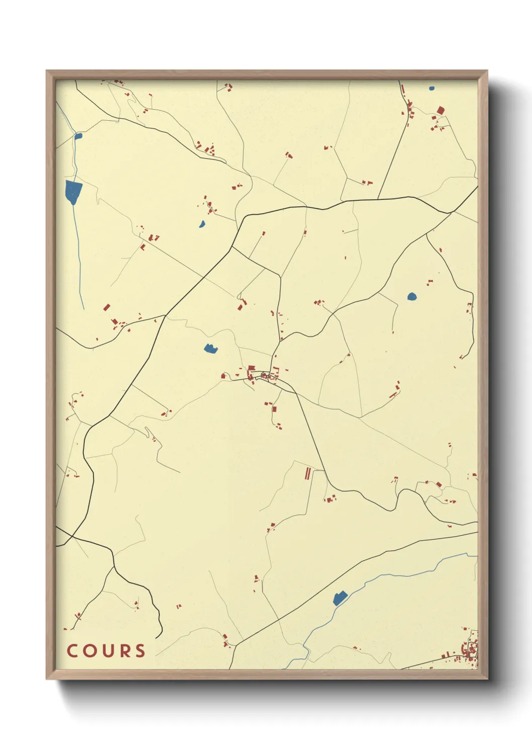 Une affiche de carte sur Cours