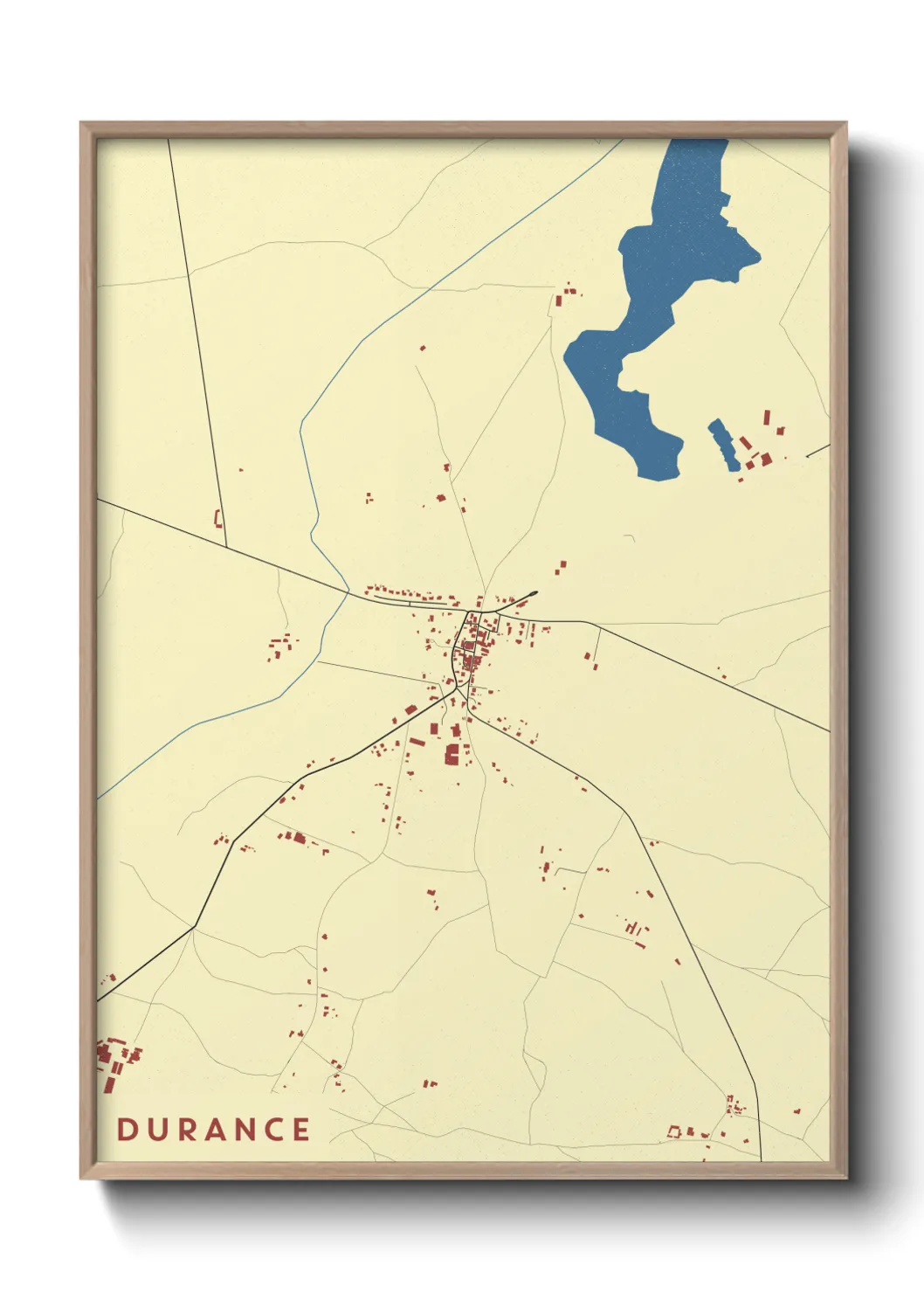 Une affiche de carte sur Durance