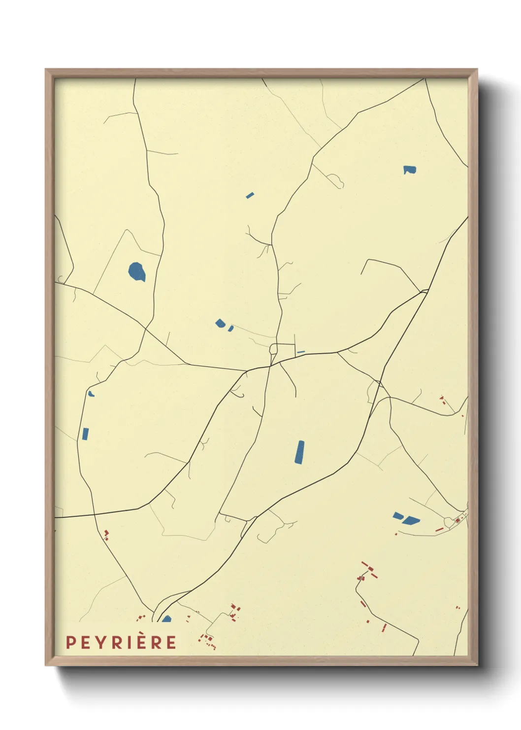 Une affiche de carte sur Peyrière