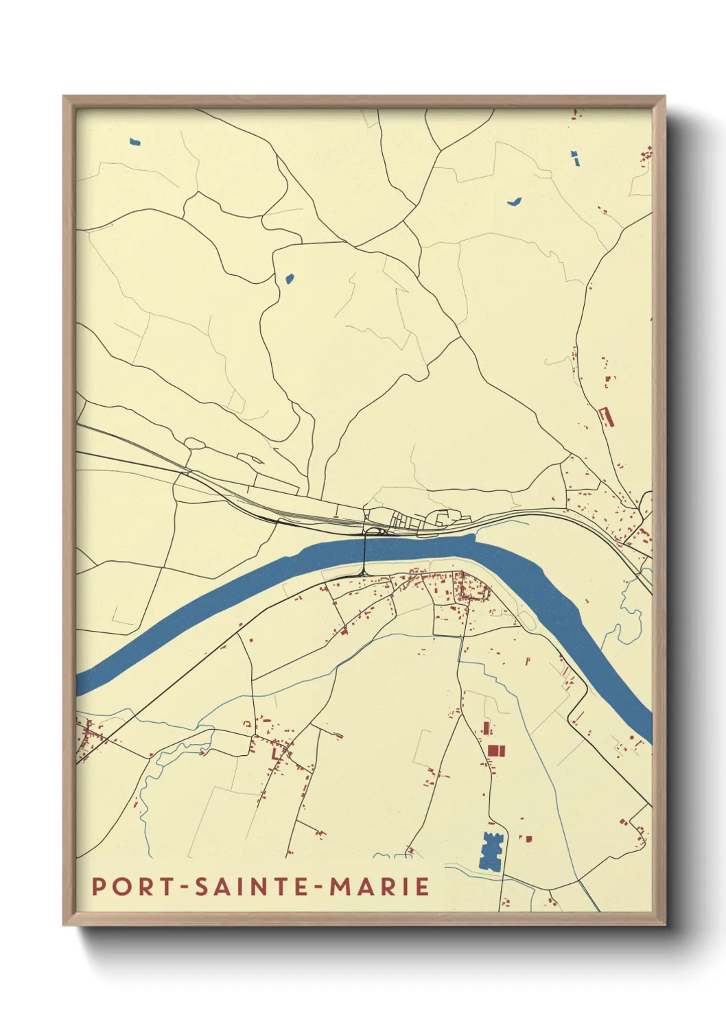 Un poster cartePort-Sainte-Marie