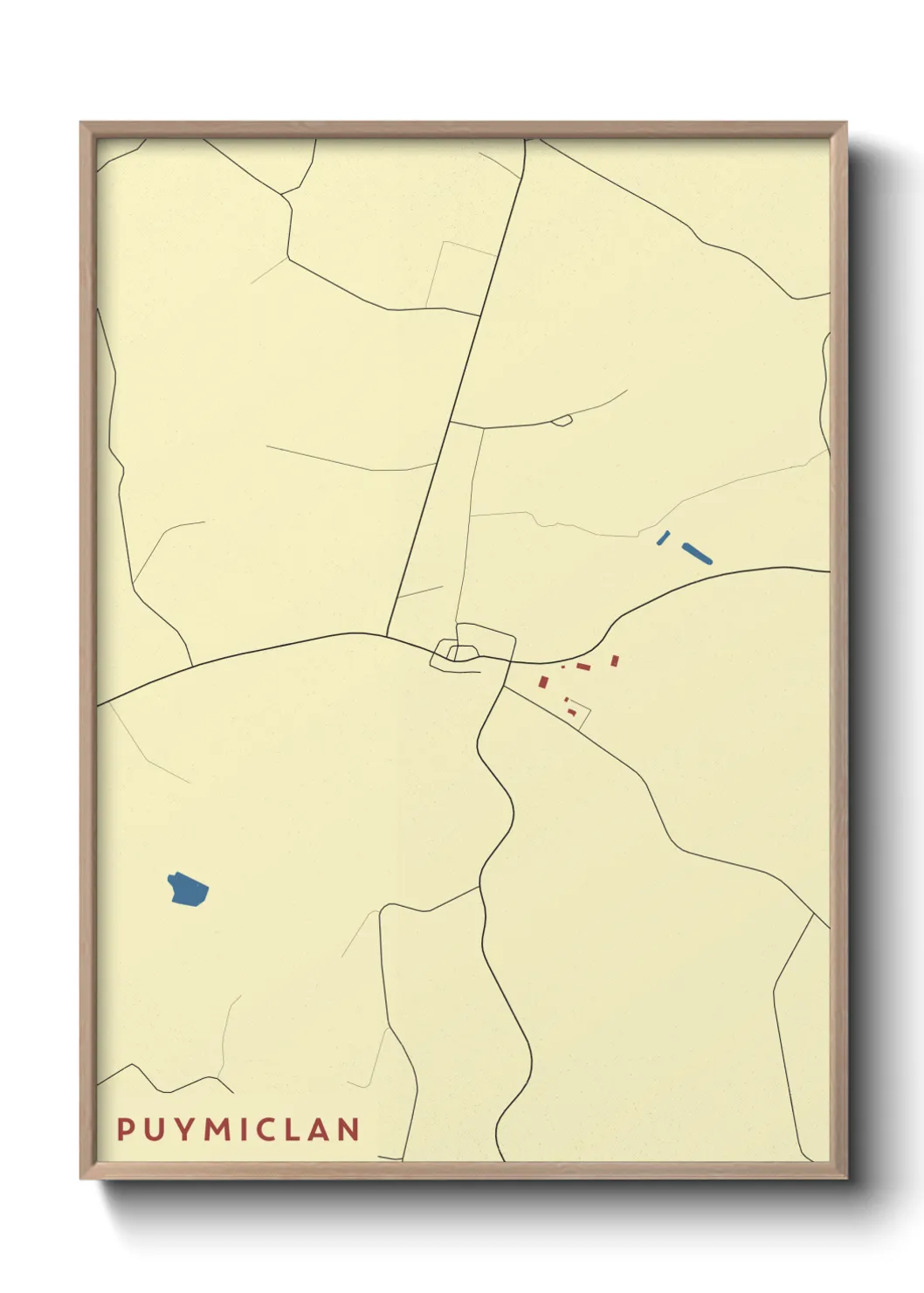 Une affiche de carte sur Puymiclan