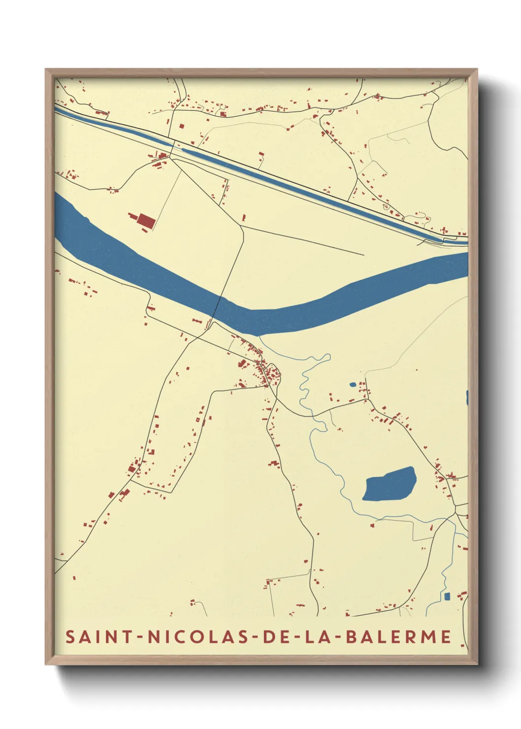 Un poster carteSaint-Nicolas-de-la-Balerme