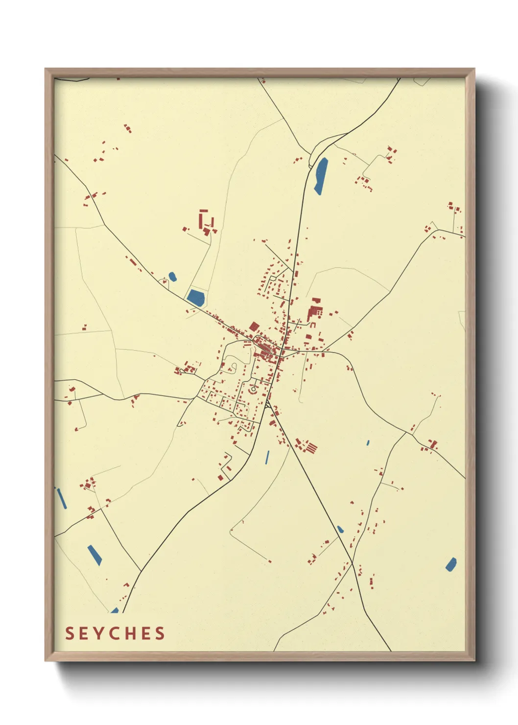 Une affiche de carte sur Seyches