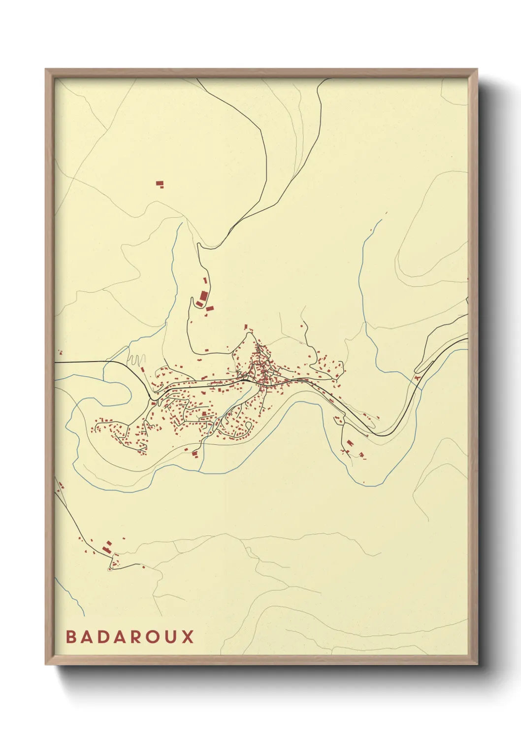 Une affiche de carte sur Badaroux