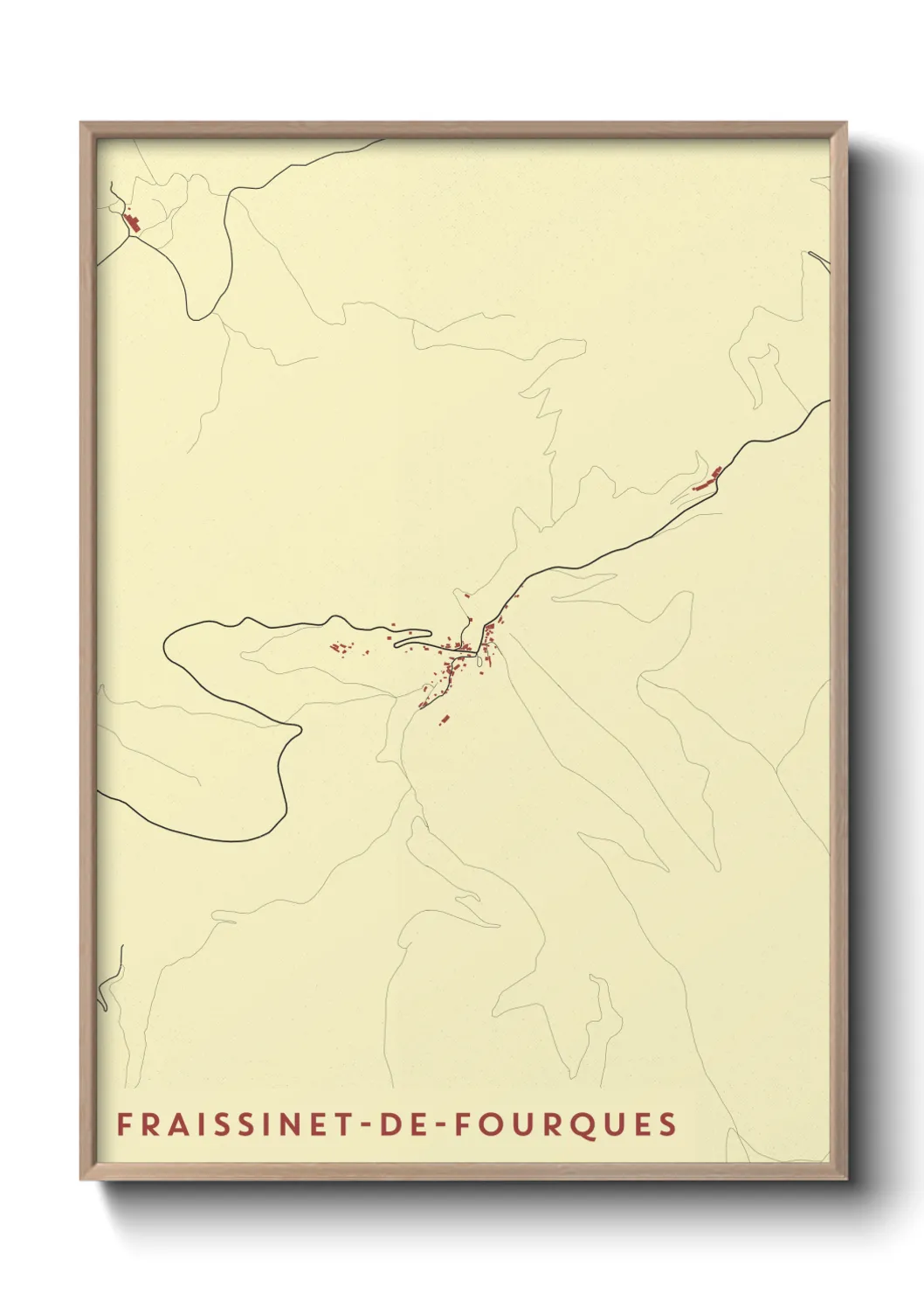 Un poster carteFraissinet-de-Fourques