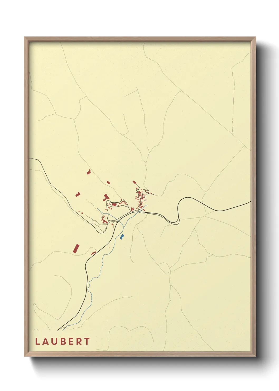 Une affiche de carte sur Laubert