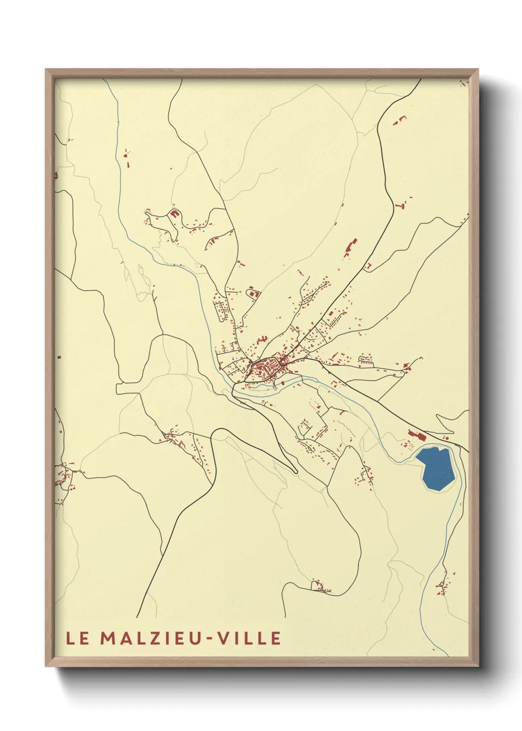 Un poster carteLe Malzieu-Ville
