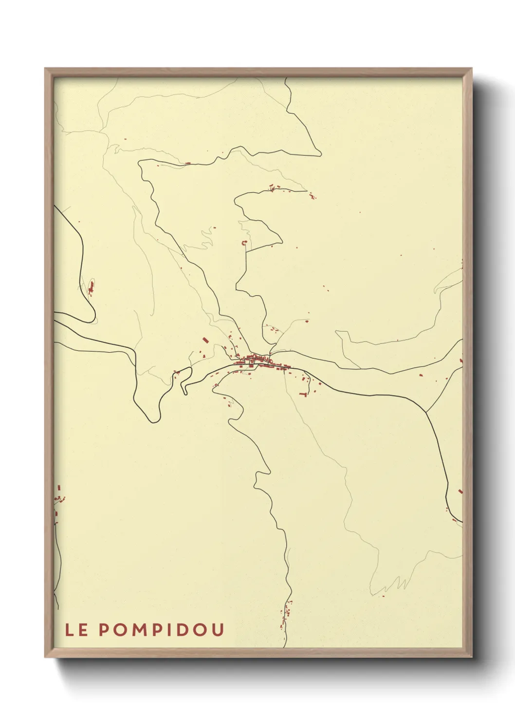 Une affiche de carte sur Le Pompidou