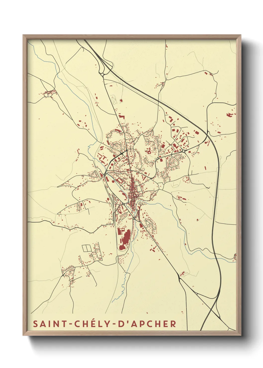 Un poster carteSaint-Chély-d'Apcher