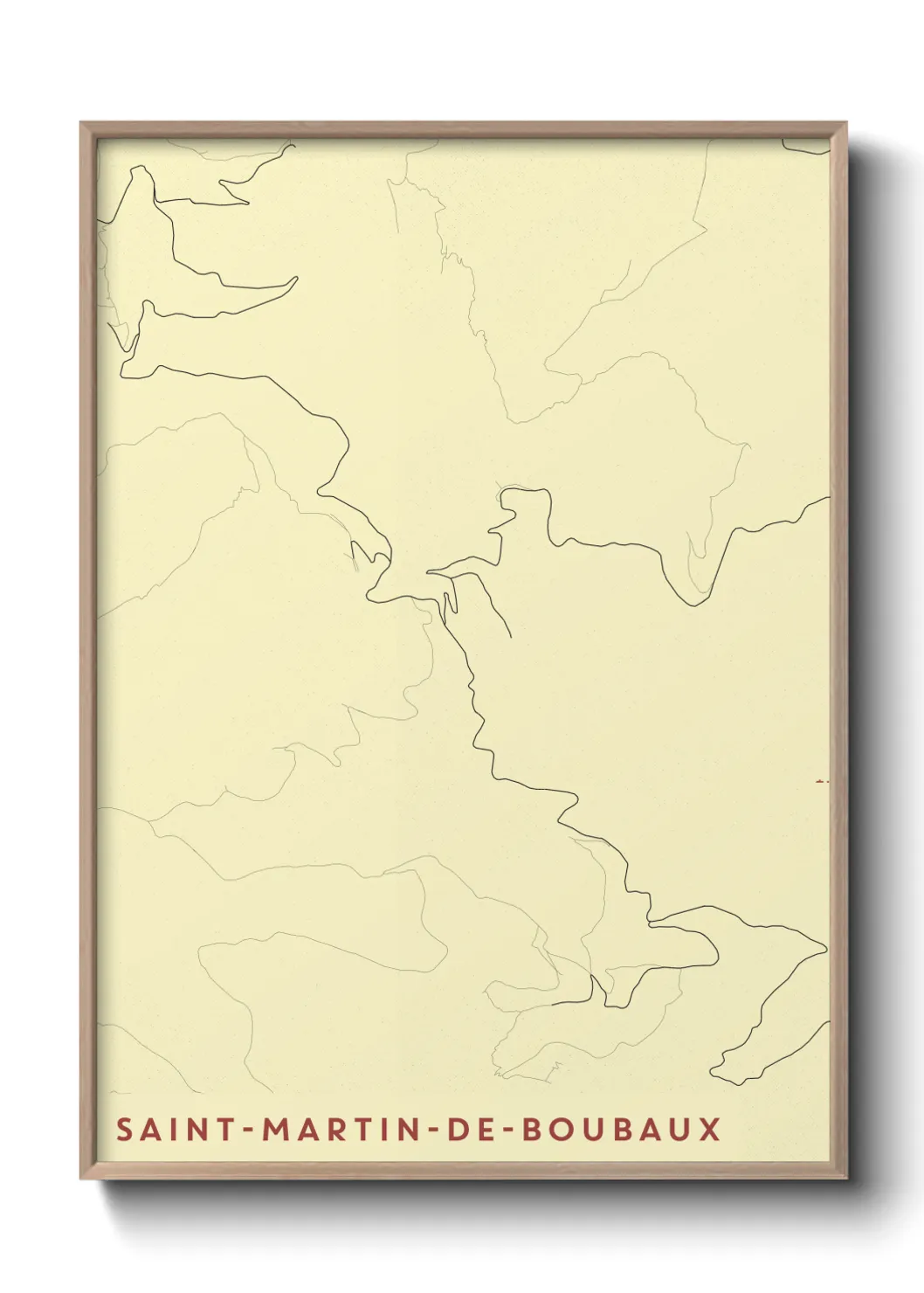 Une affiche de carte sur Saint-Martin-de-Boubaux