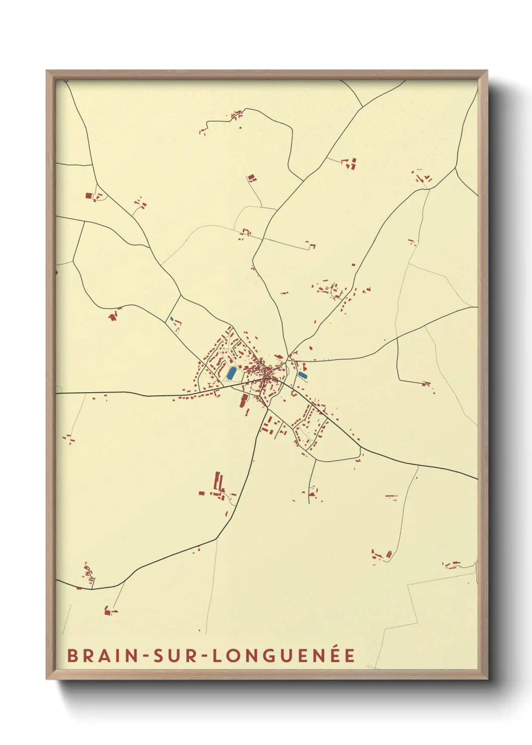 Un poster carteBrain-sur-Longuenée