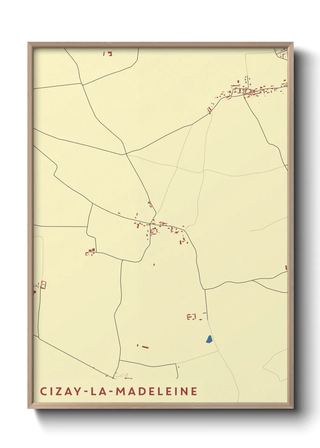 Une affiche de carte sur Cizay-la-Madeleine