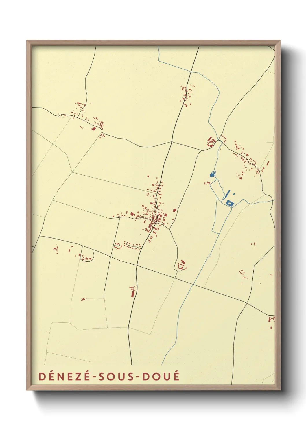 Un poster carteDénezé-sous-Doué