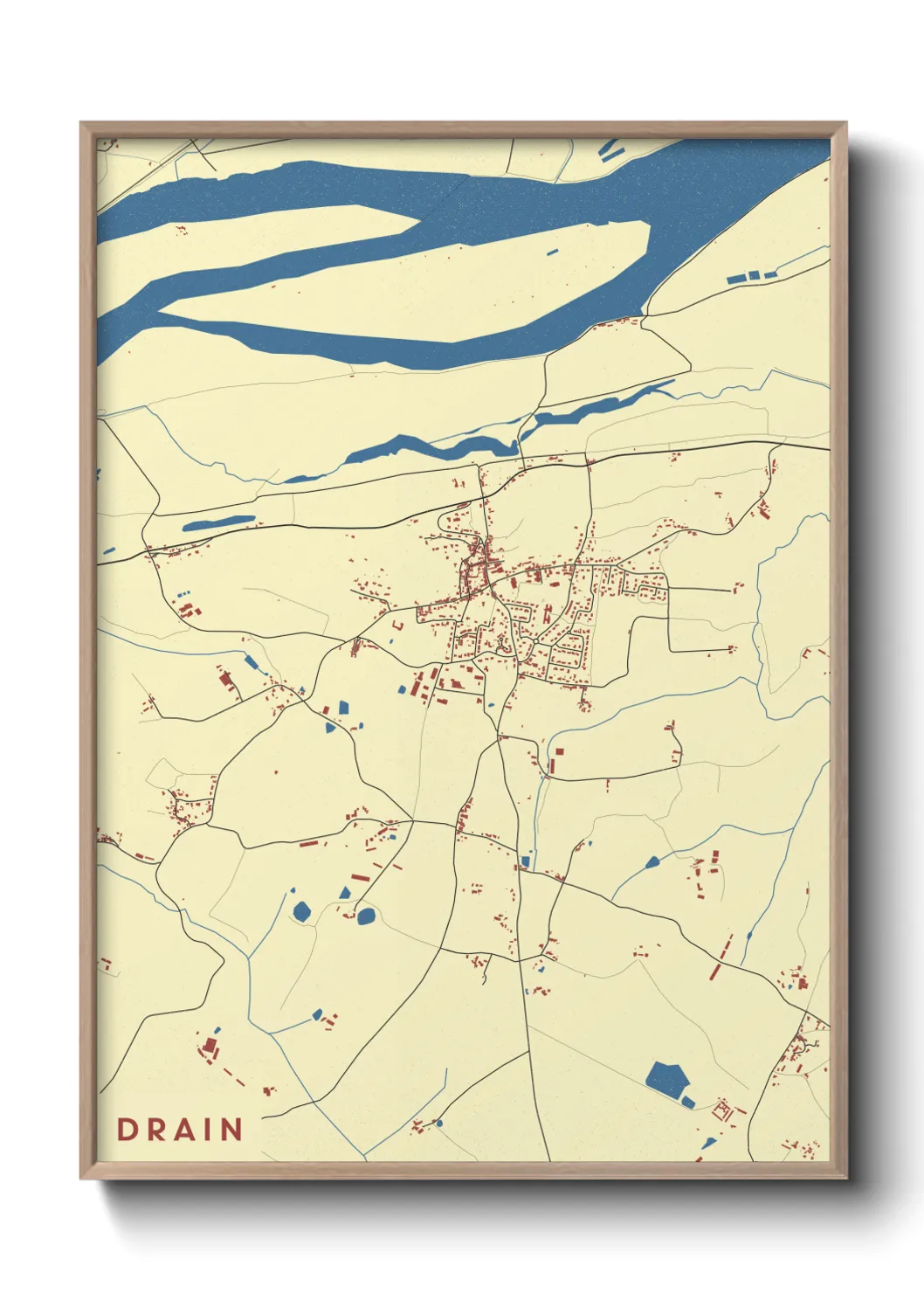 Une affiche de carte sur Drain