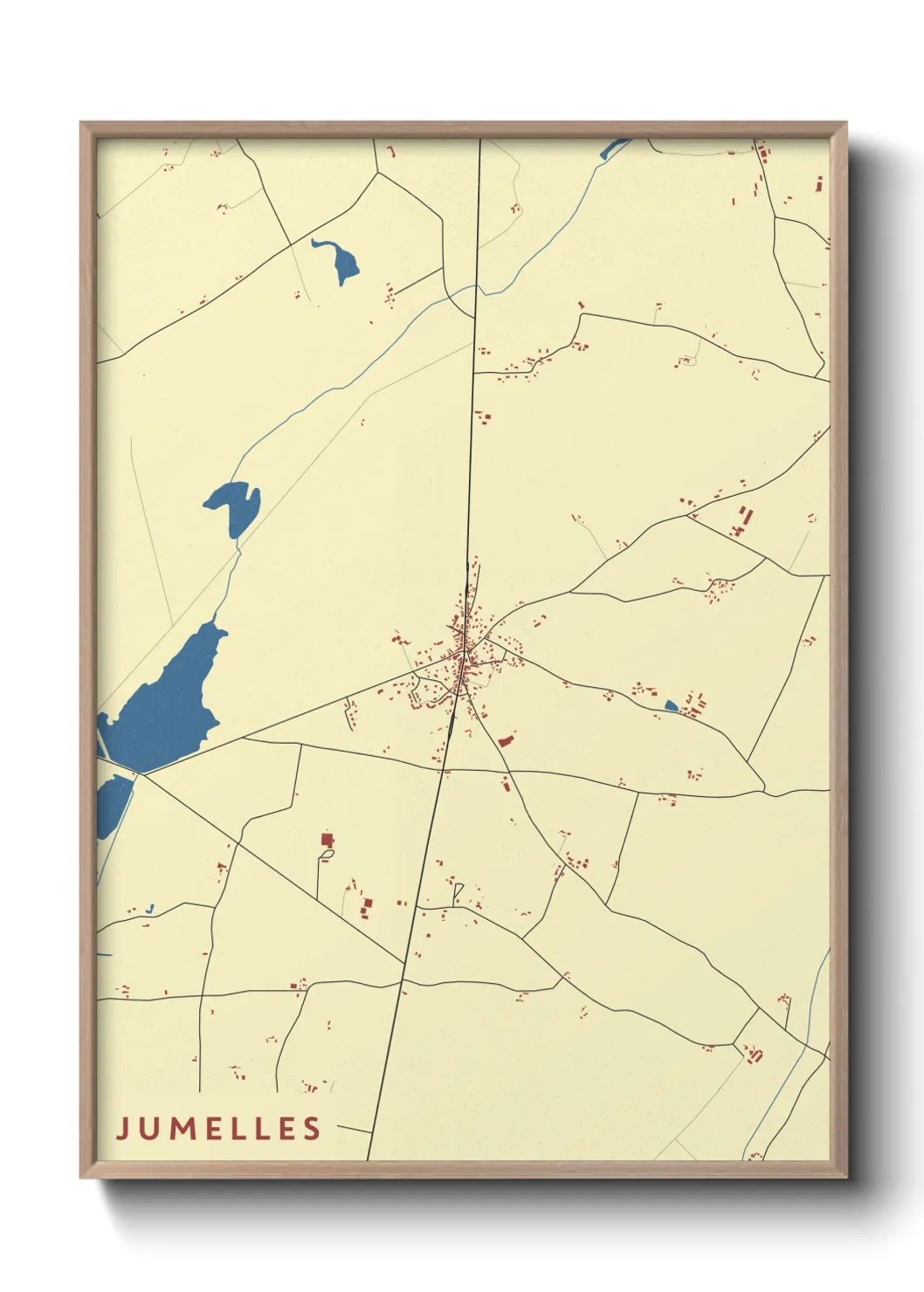 Une affiche de carte sur Jumelles