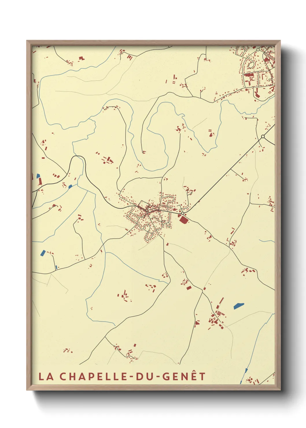 Une affiche de carte sur La Chapelle-du-Genêt