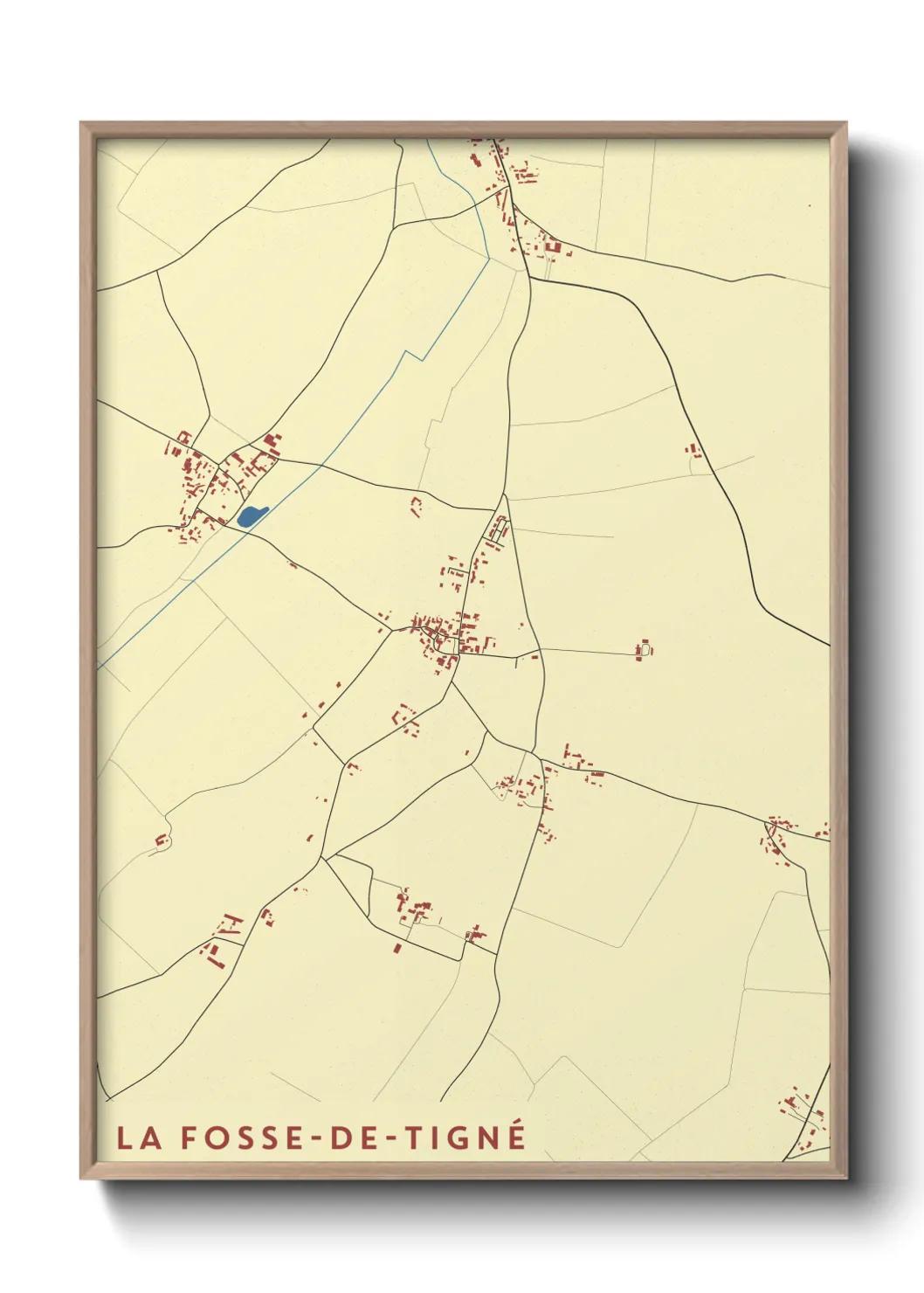 Une affiche de carte sur La Fosse-de-Tigné