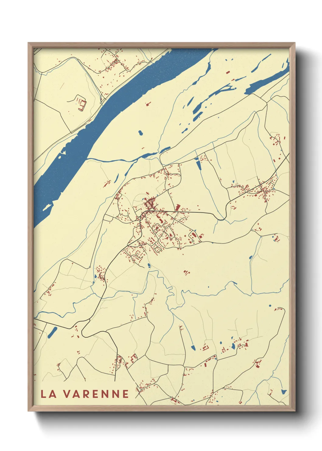 Une affiche de carte sur La Varenne