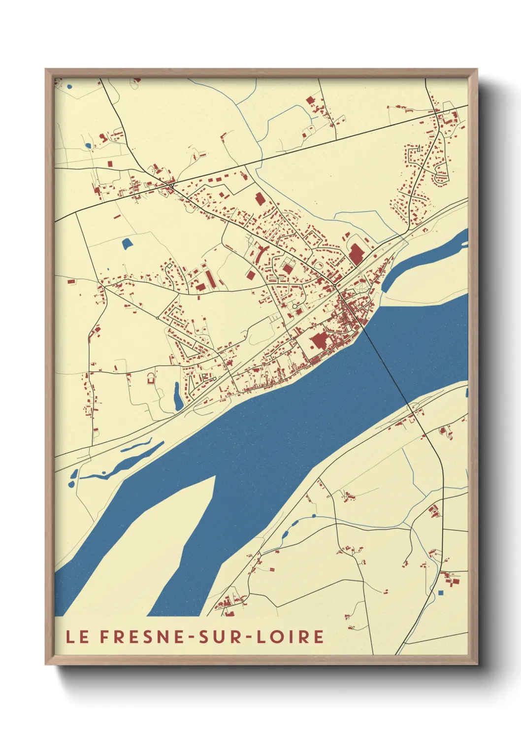 Un poster carteLe Fresne-sur-Loire