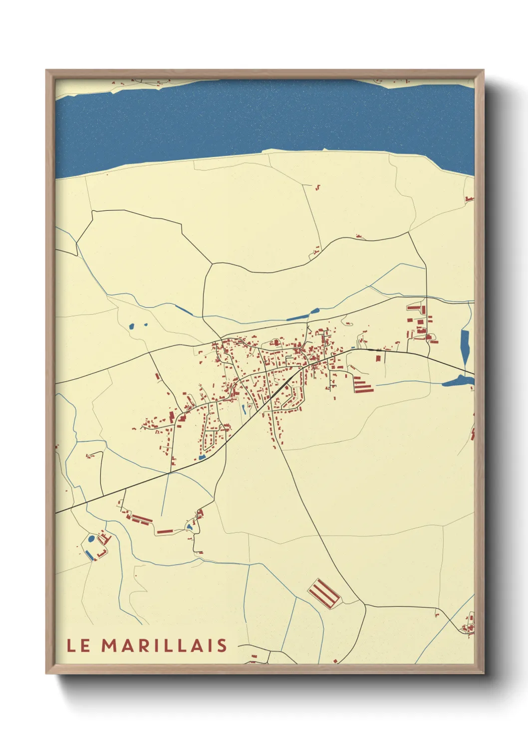 Une affiche de carte sur Le Marillais