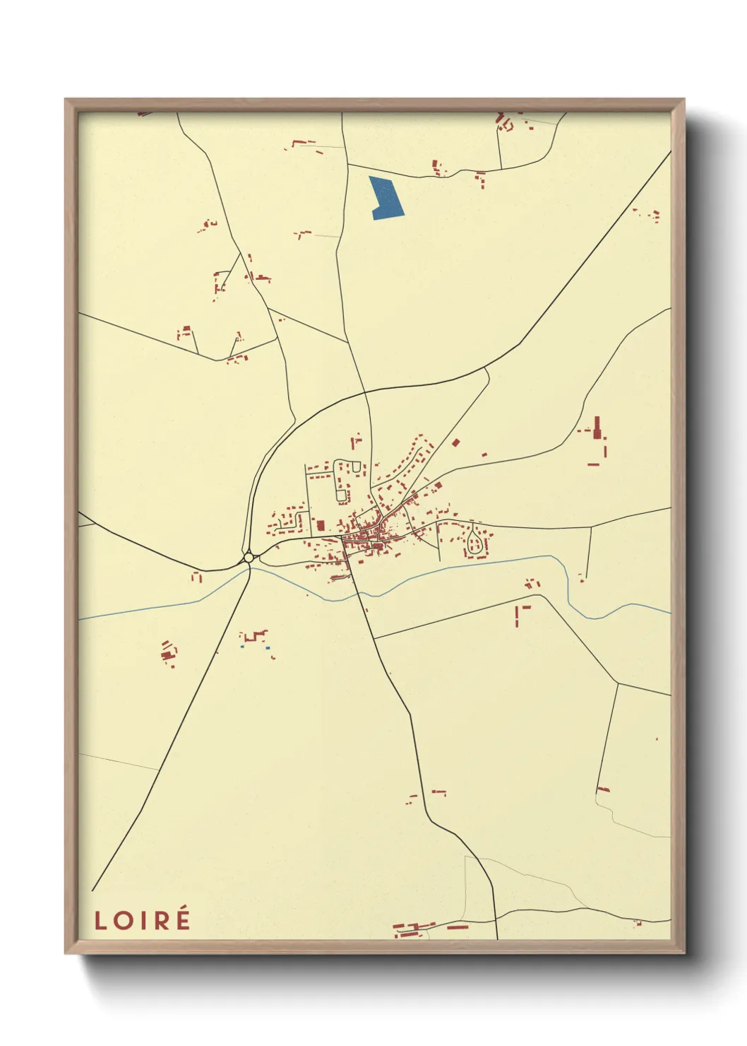 Une affiche de carte sur Loiré