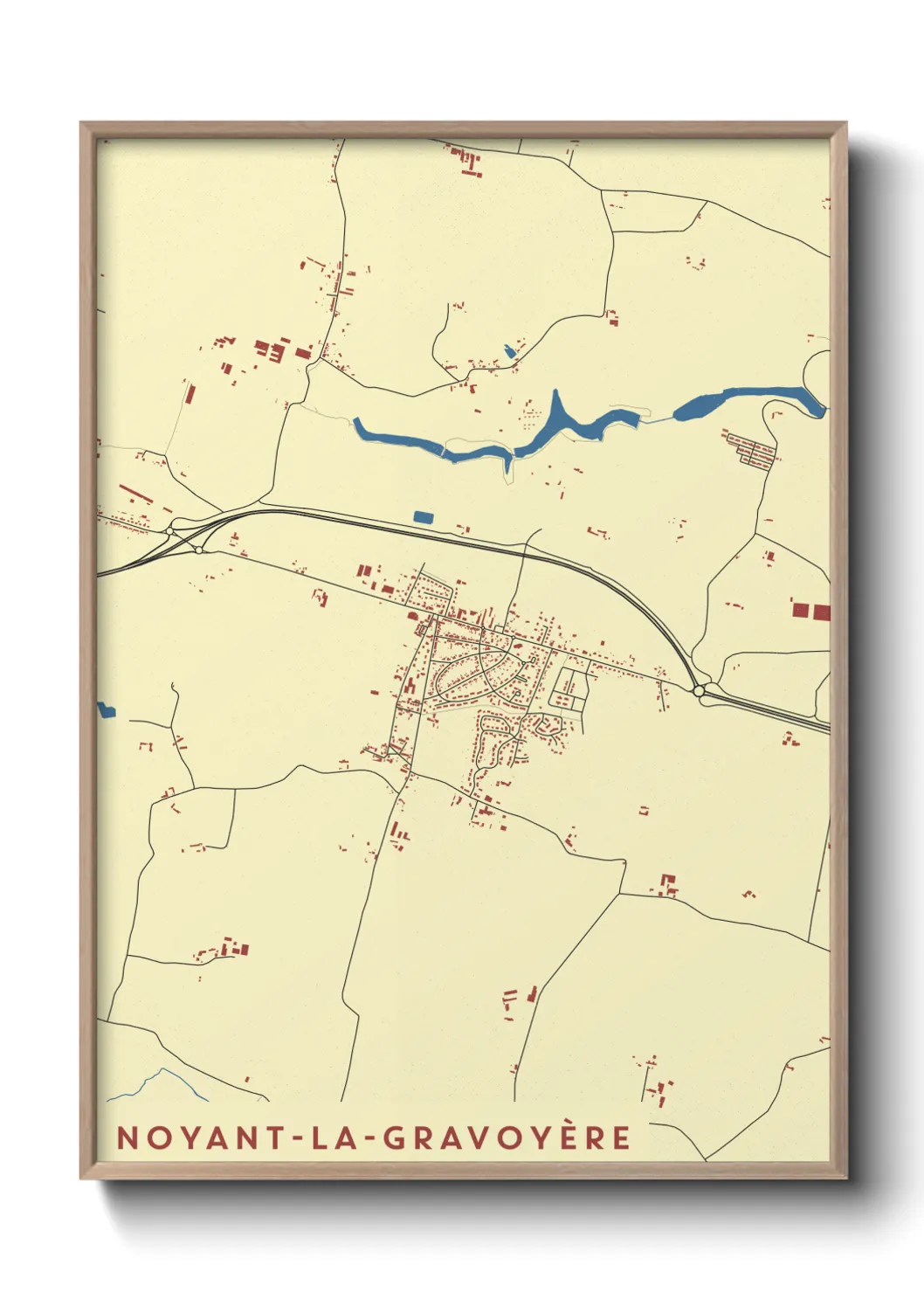 Un poster carteNoyant-la-Gravoyère