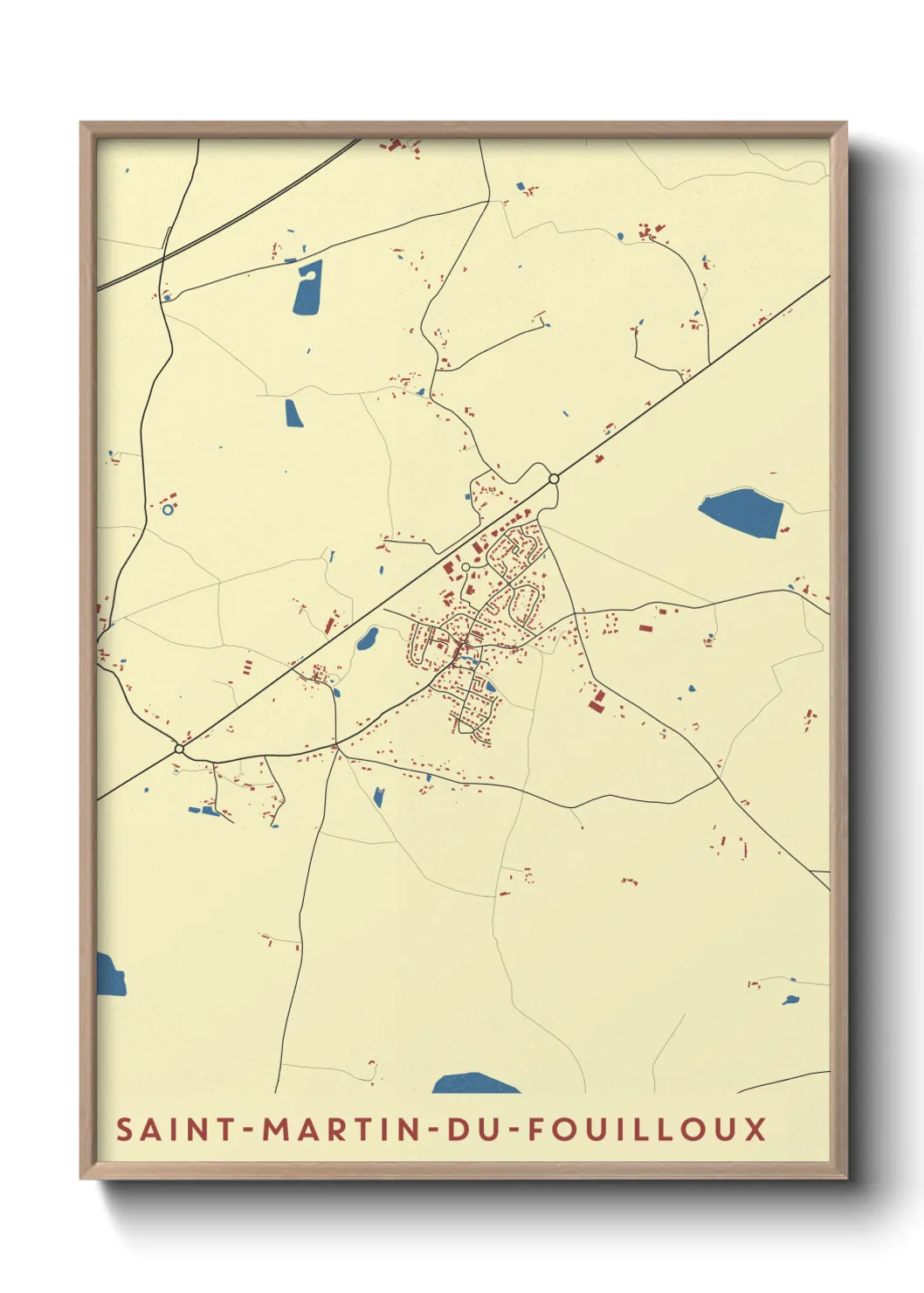 Un poster carteSaint-Martin-du-Fouilloux