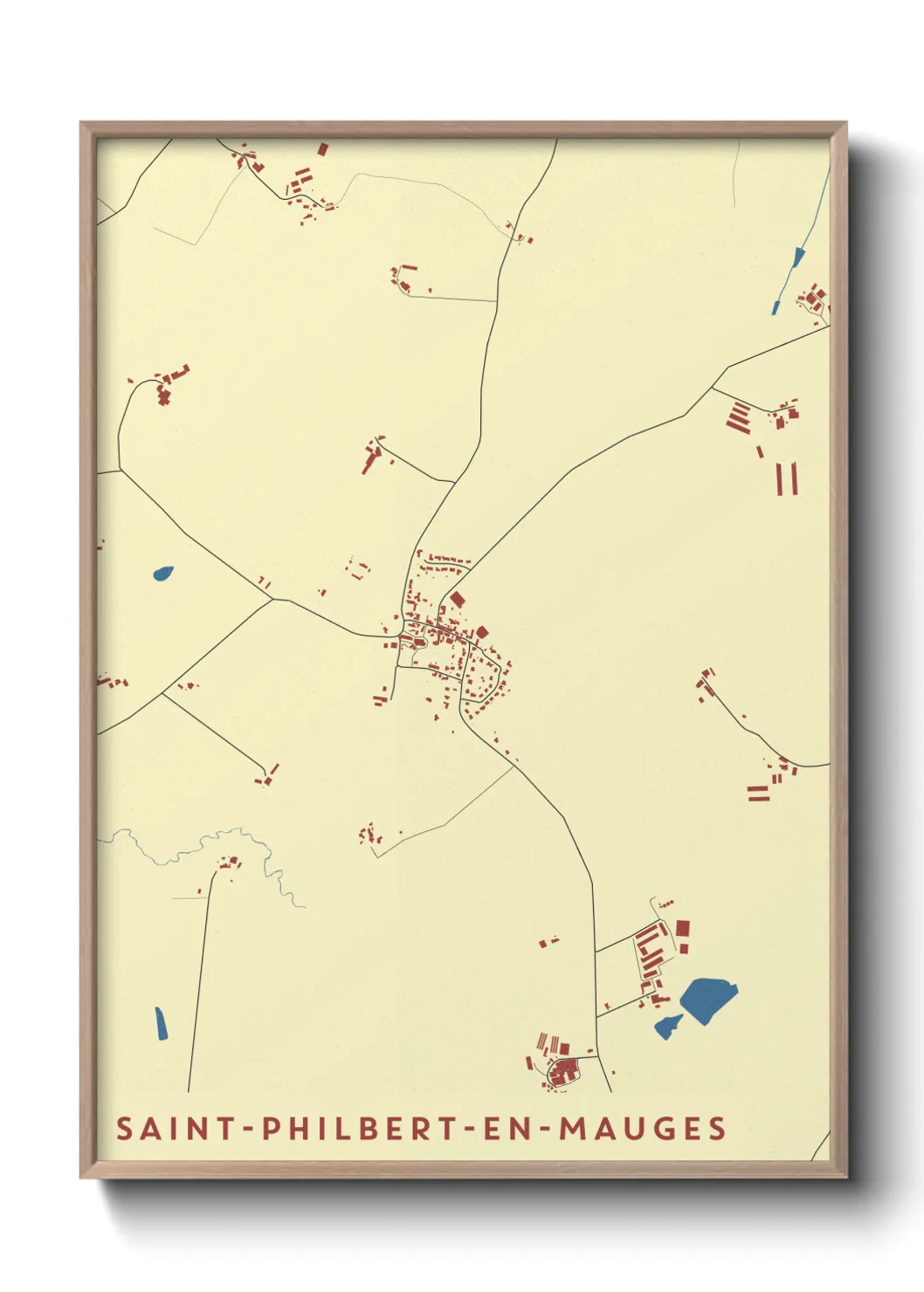 Une affiche de carte sur Saint-Philbert-en-Mauges
