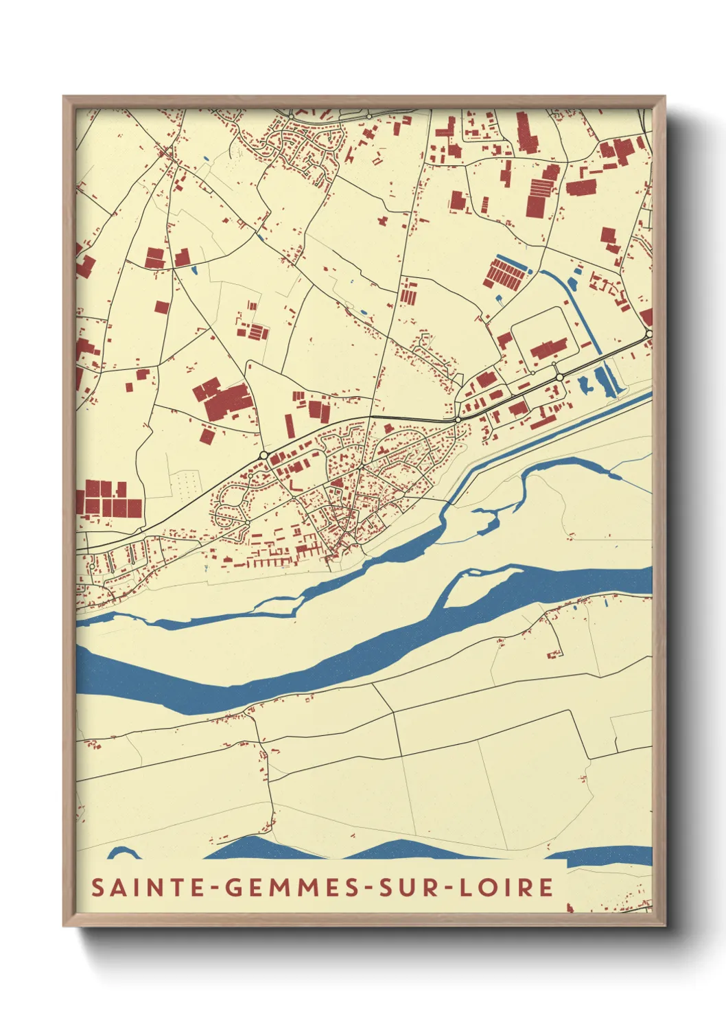 Un poster carteSainte-Gemmes-sur-Loire