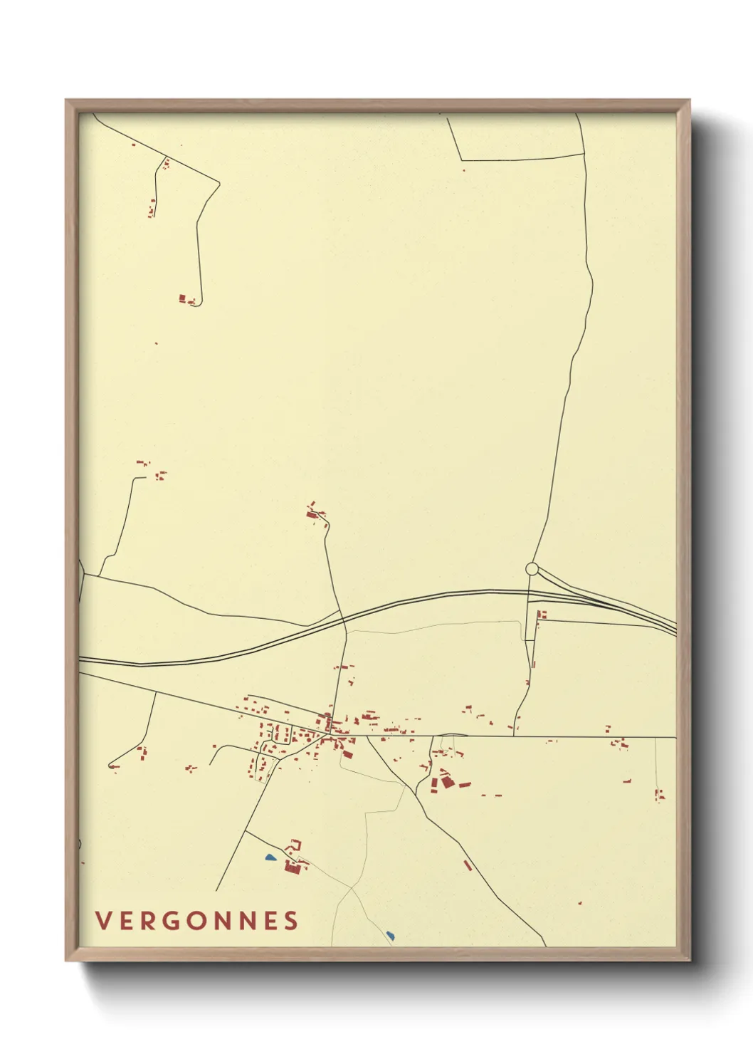 Une affiche de carte sur Vergonnes