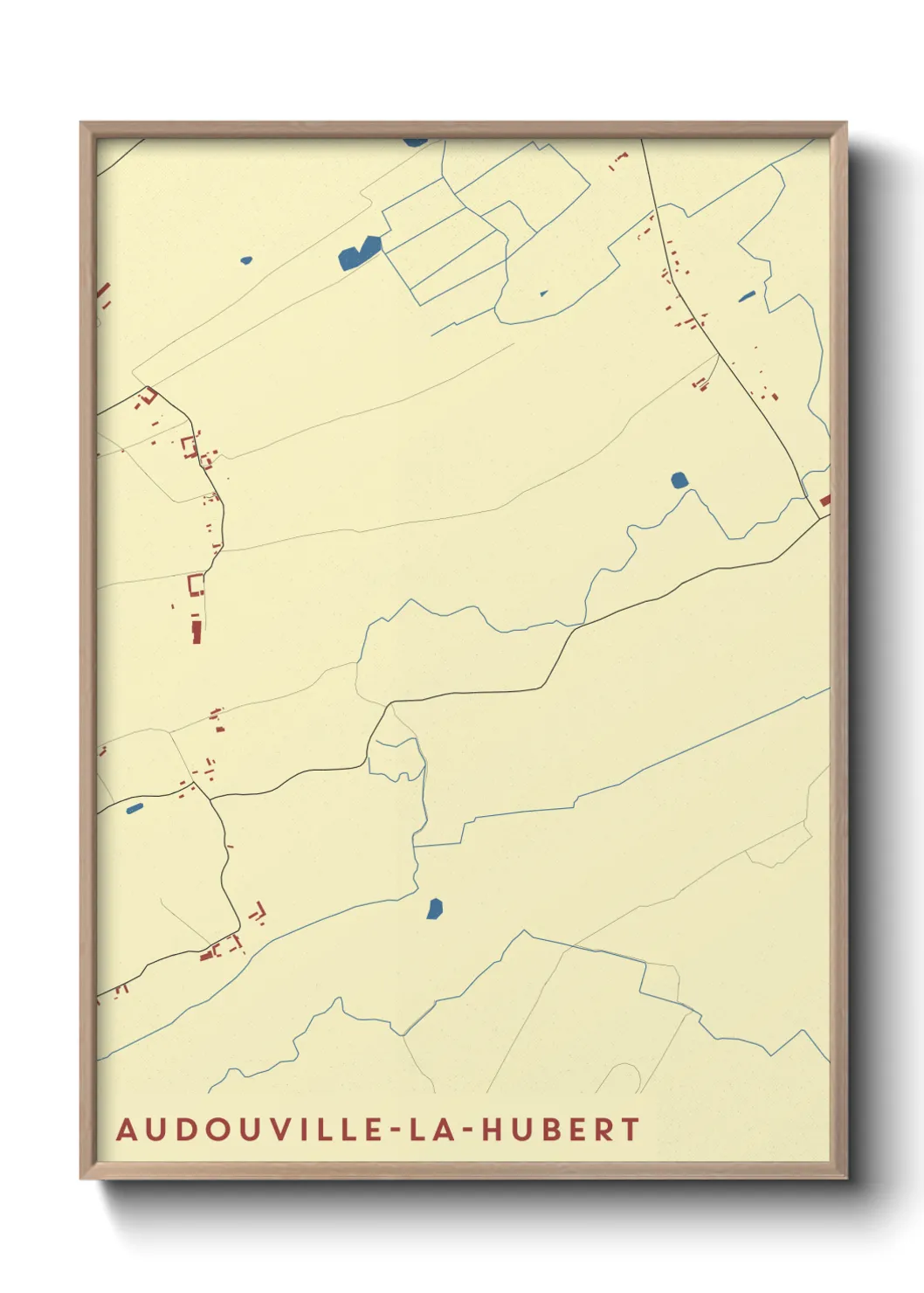 Un poster carteAudouville-la-Hubert