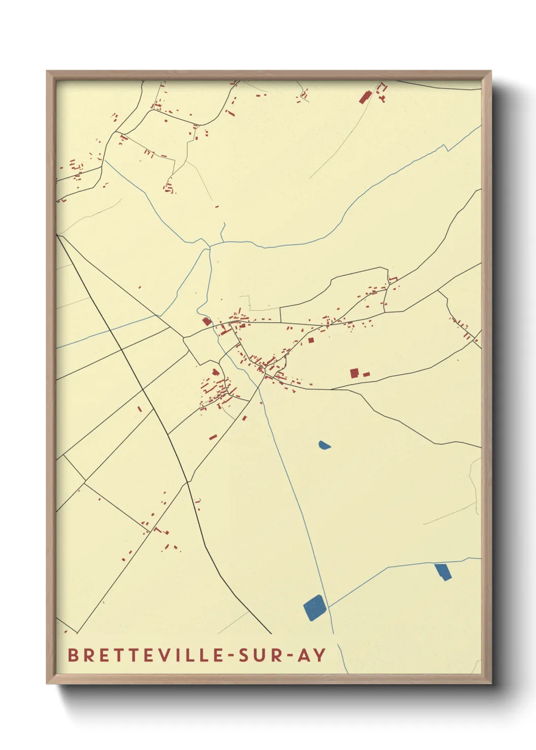 Un poster carteBretteville-sur-Ay