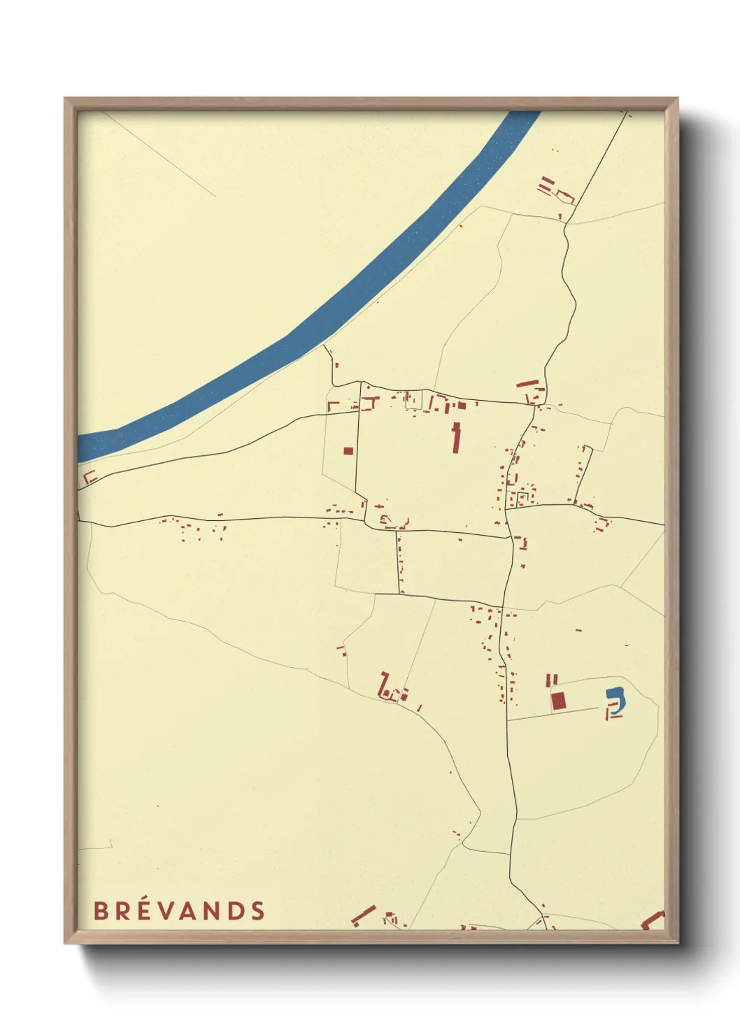 Une affiche de carte sur Brévands