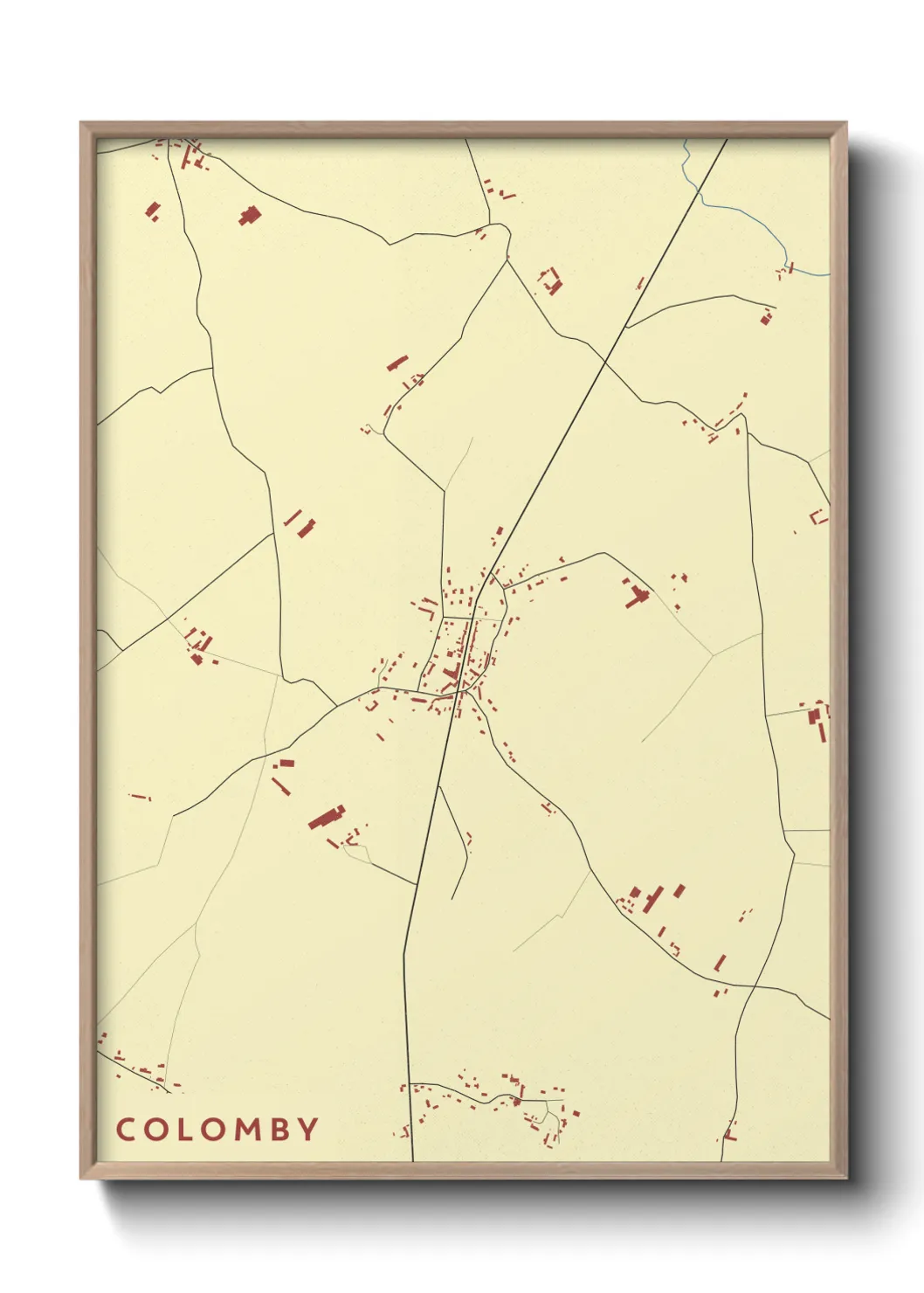 Une affiche de carte sur Colomby