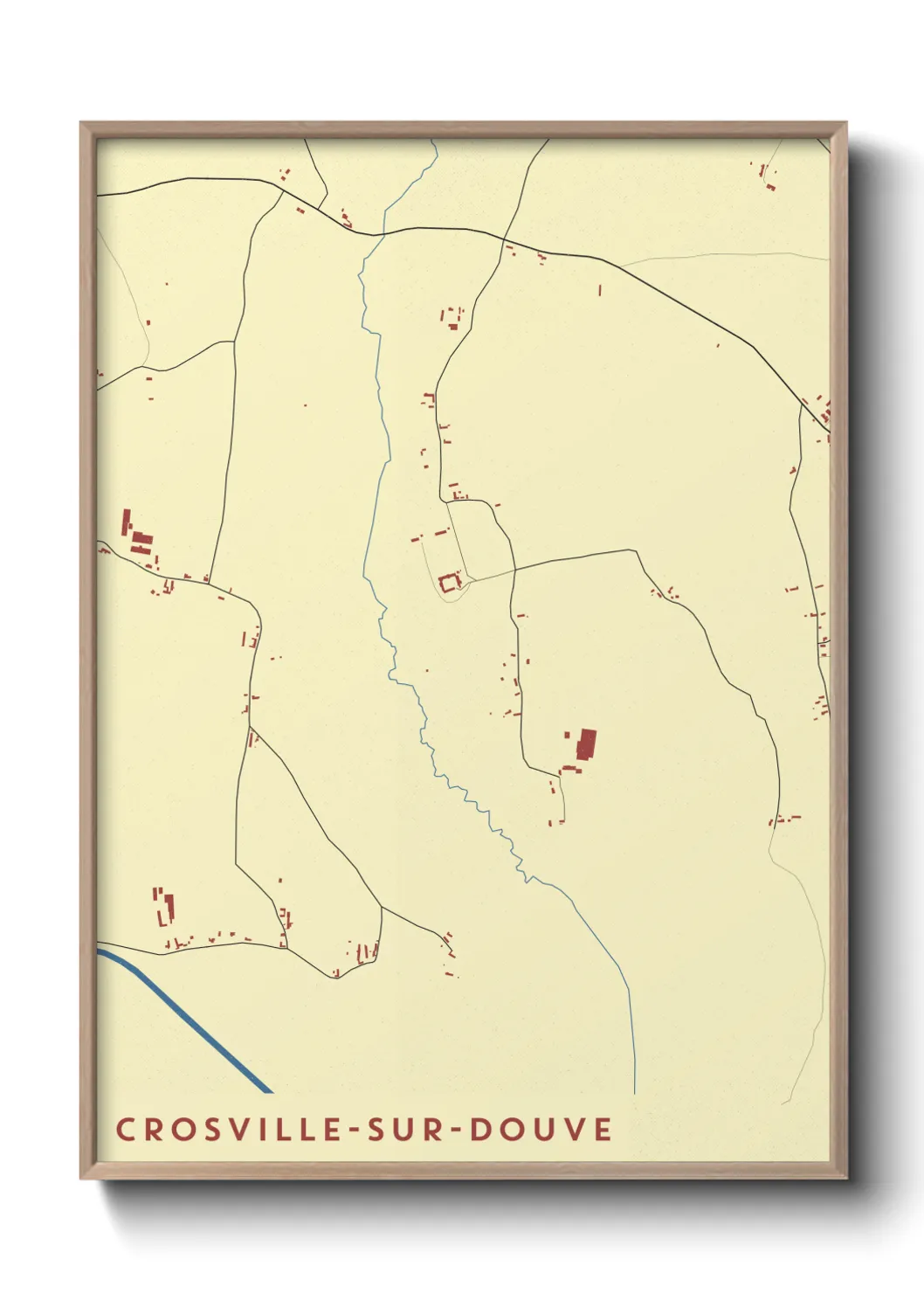 Un poster carteCrosville-sur-Douve