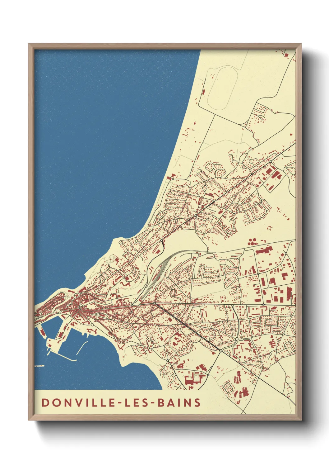 Une affiche de carte sur Donville-les-Bains