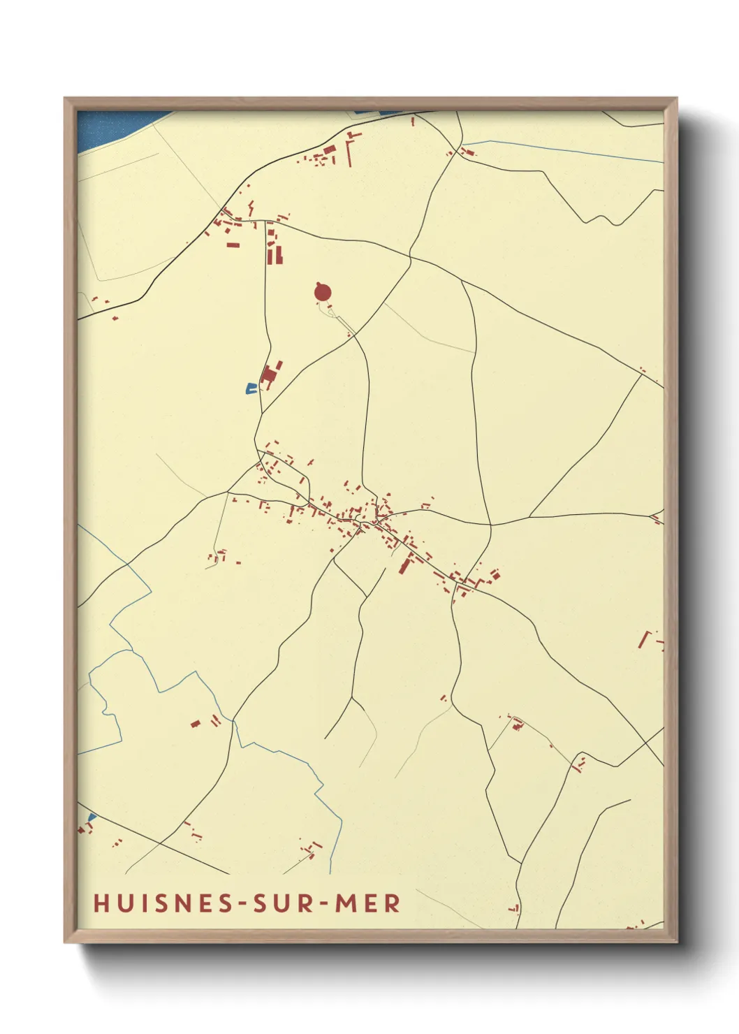 Un poster carteHuisnes-sur-Mer
