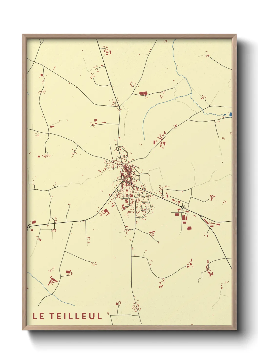 Une affiche de carte sur Le Teilleul