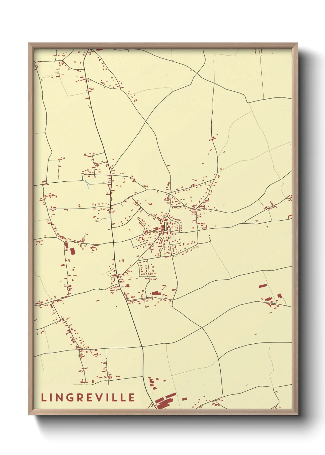 Une affiche de carte sur Lingreville