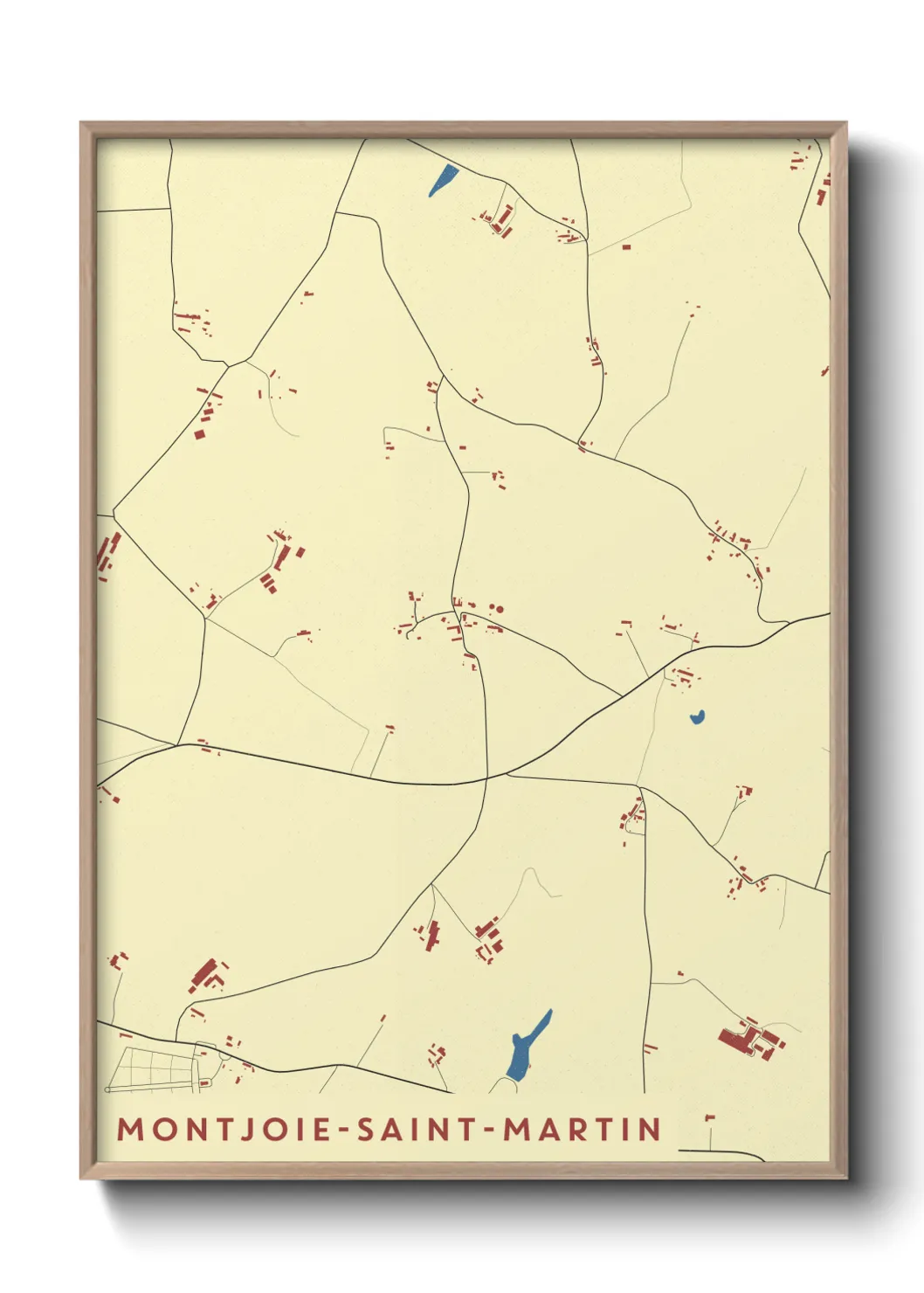 Une affiche de carte sur Montjoie-Saint-Martin