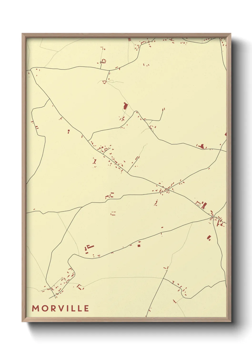 Une affiche de carte sur Morville