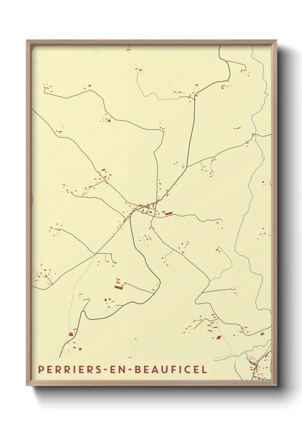 Un poster cartePerriers-en-Beauficel