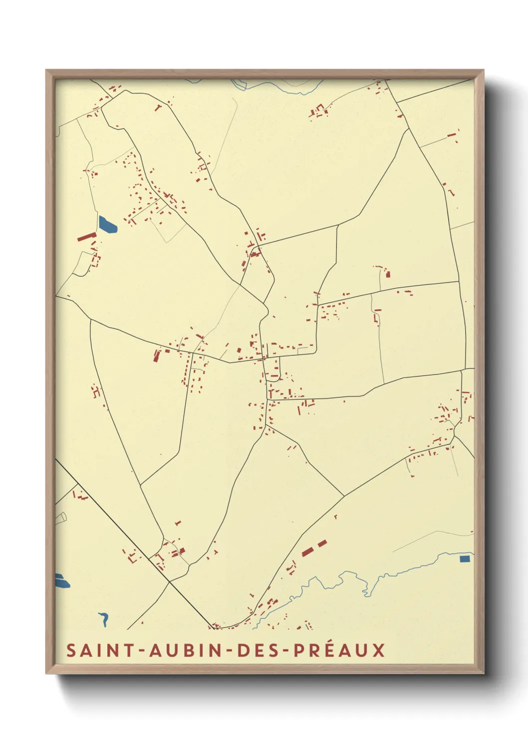 Un poster carteSaint-Aubin-des-Préaux