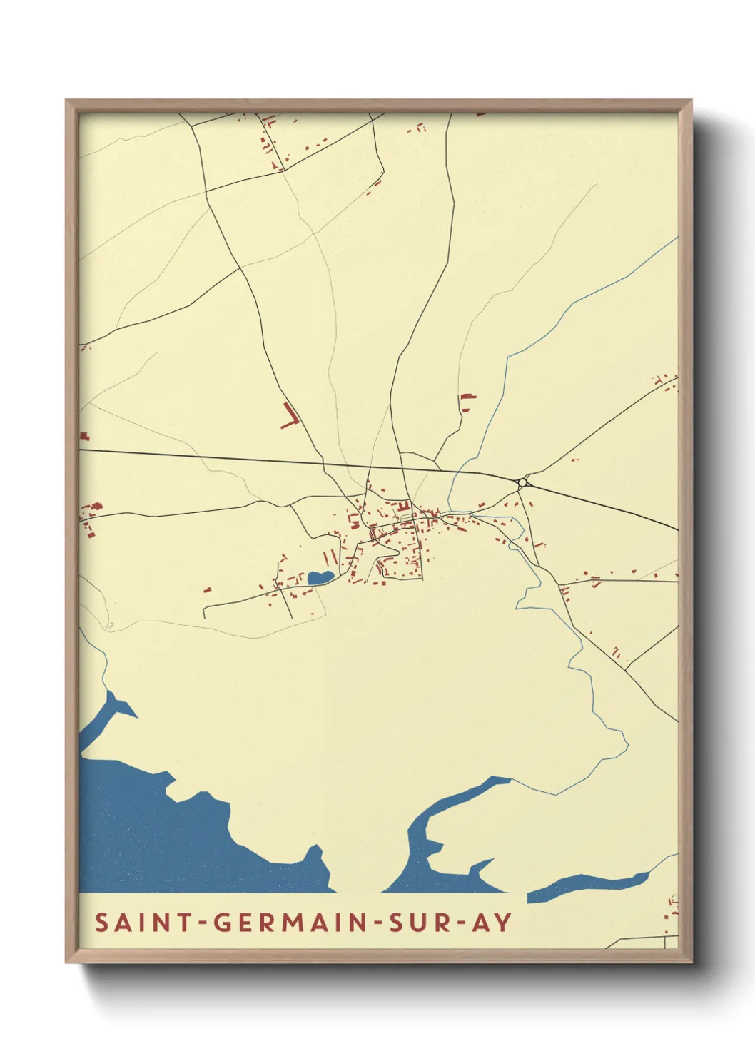 Un poster carteSaint-Germain-sur-Ay