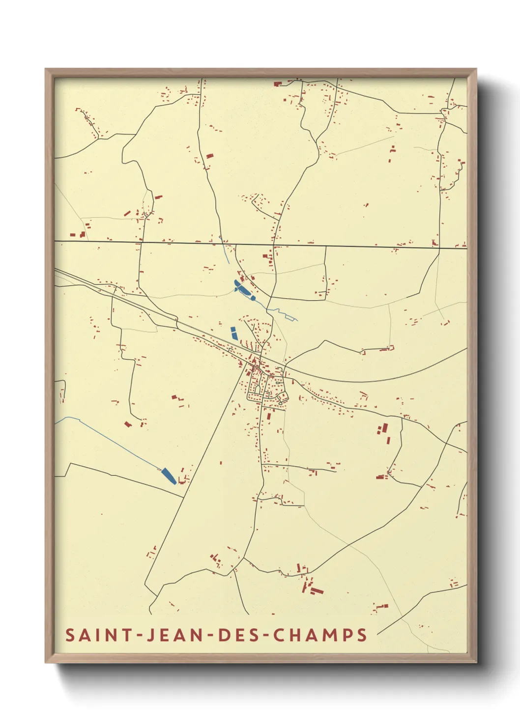 Une affiche de carte sur Saint-Jean-des-Champs